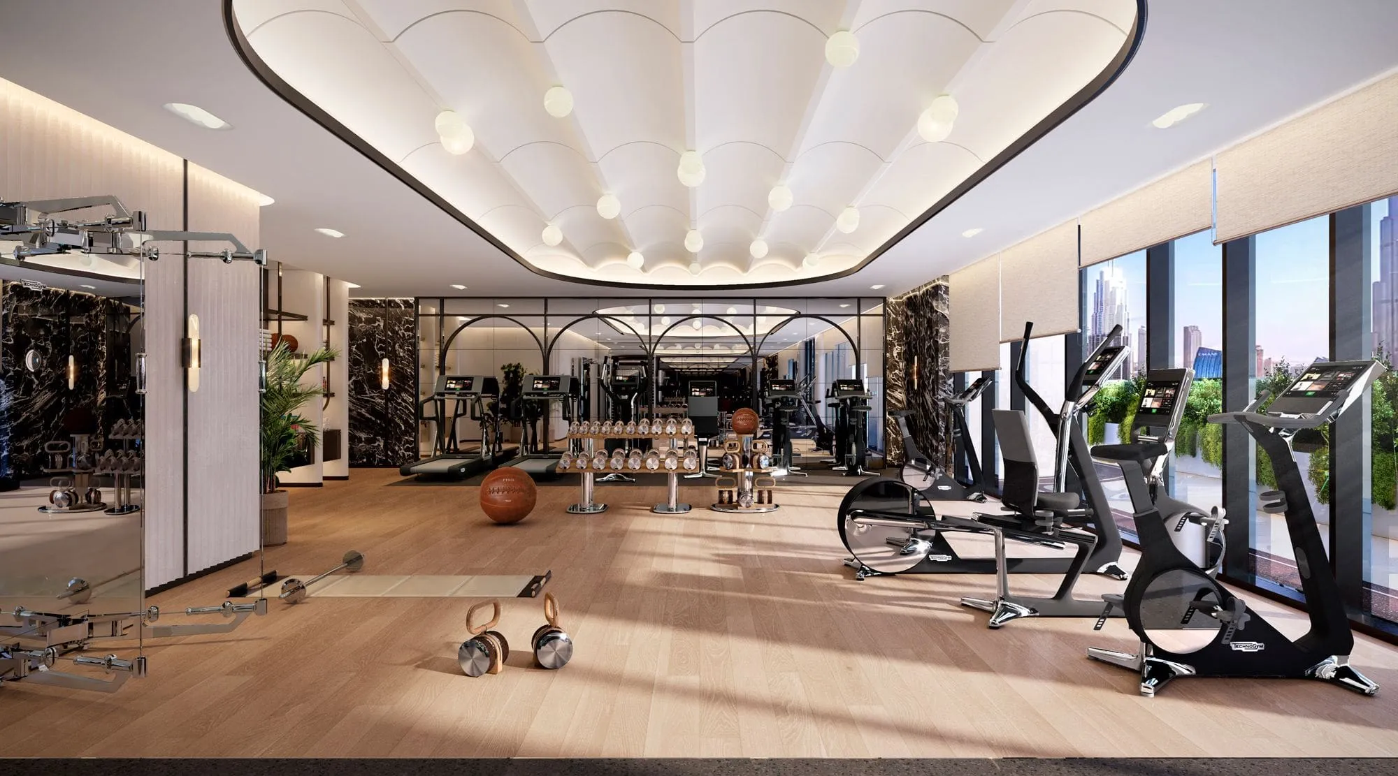 Salle de sport Technogym des Sofitel Residences Downtown, Dubaï