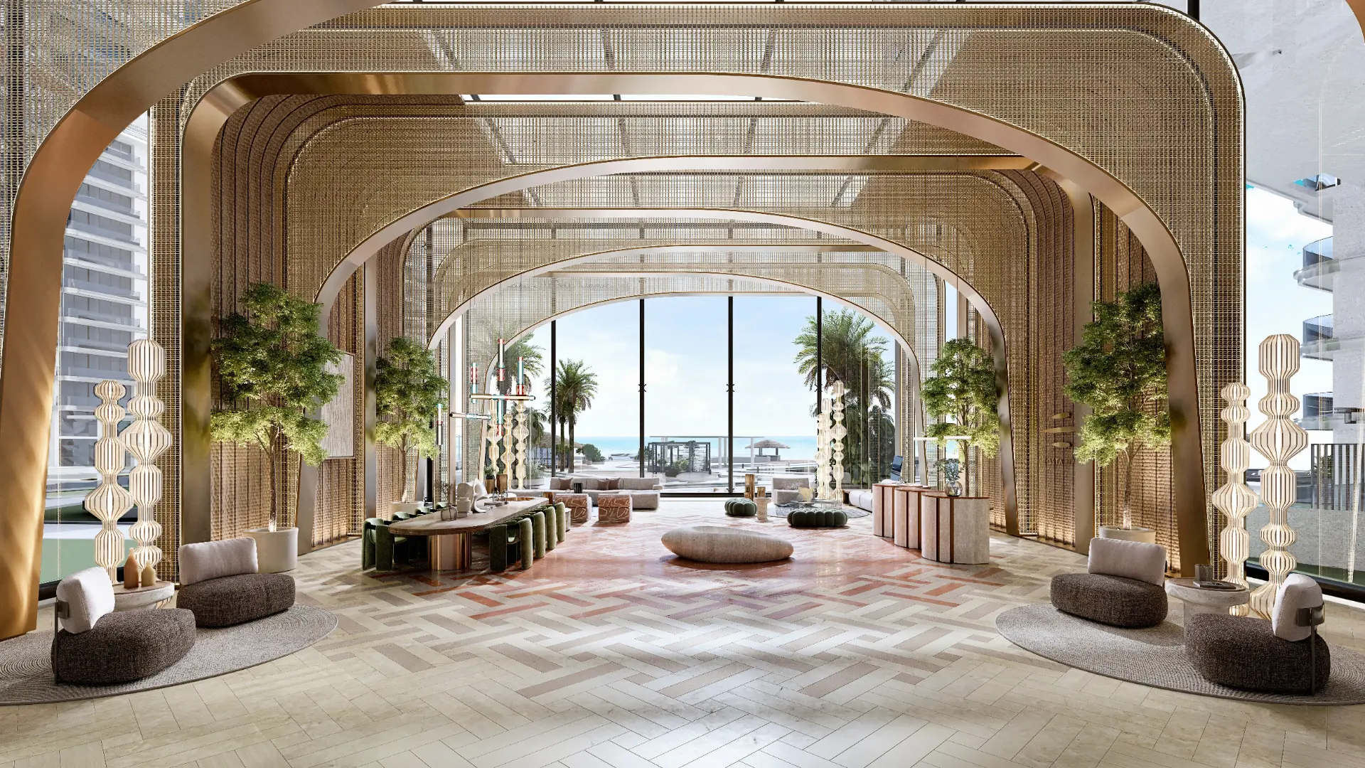 Lobby de la résidence Costa Mare by Ellington