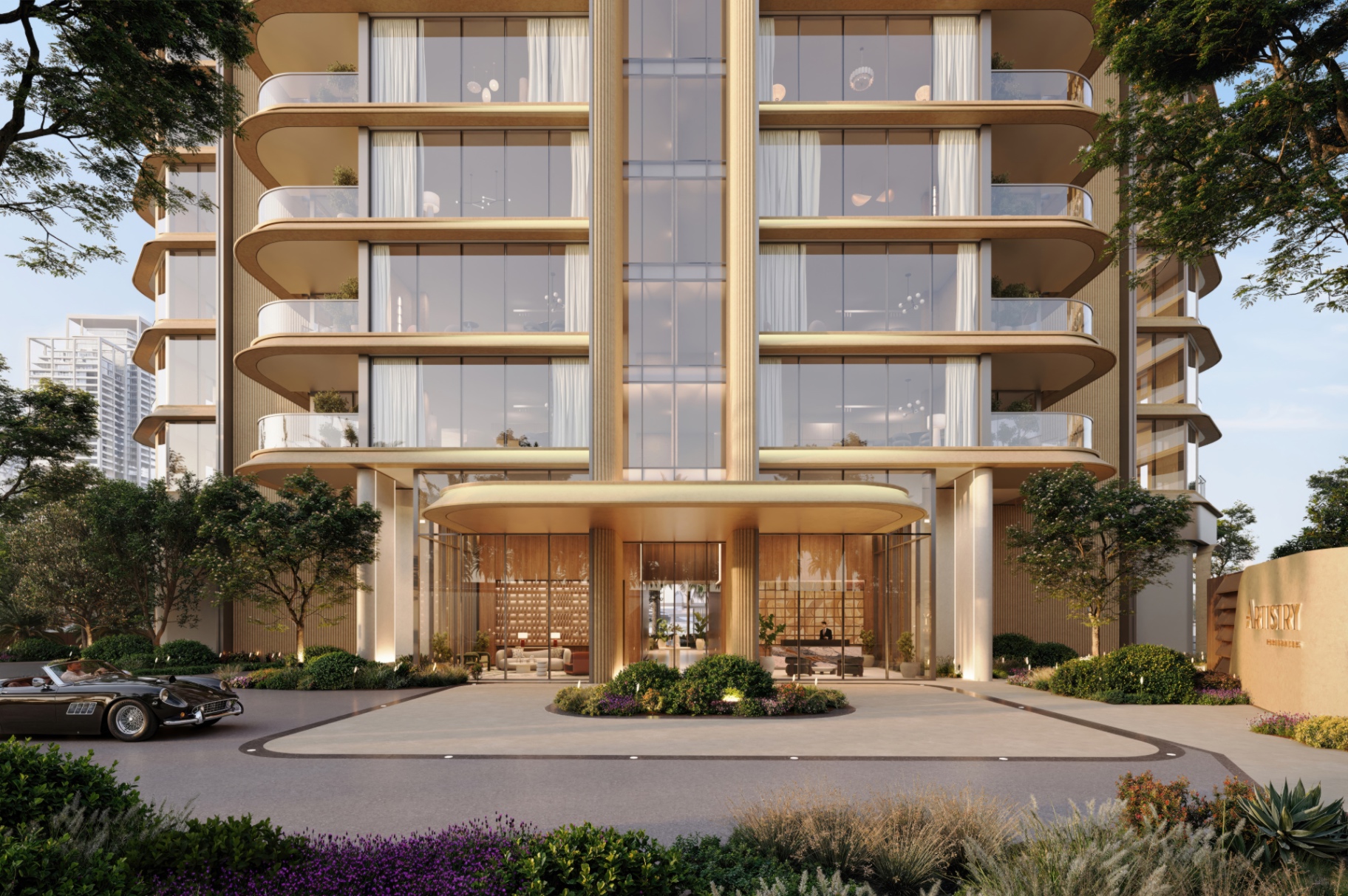 Artistry One Residences entrance and drop-off, Dubai Design District