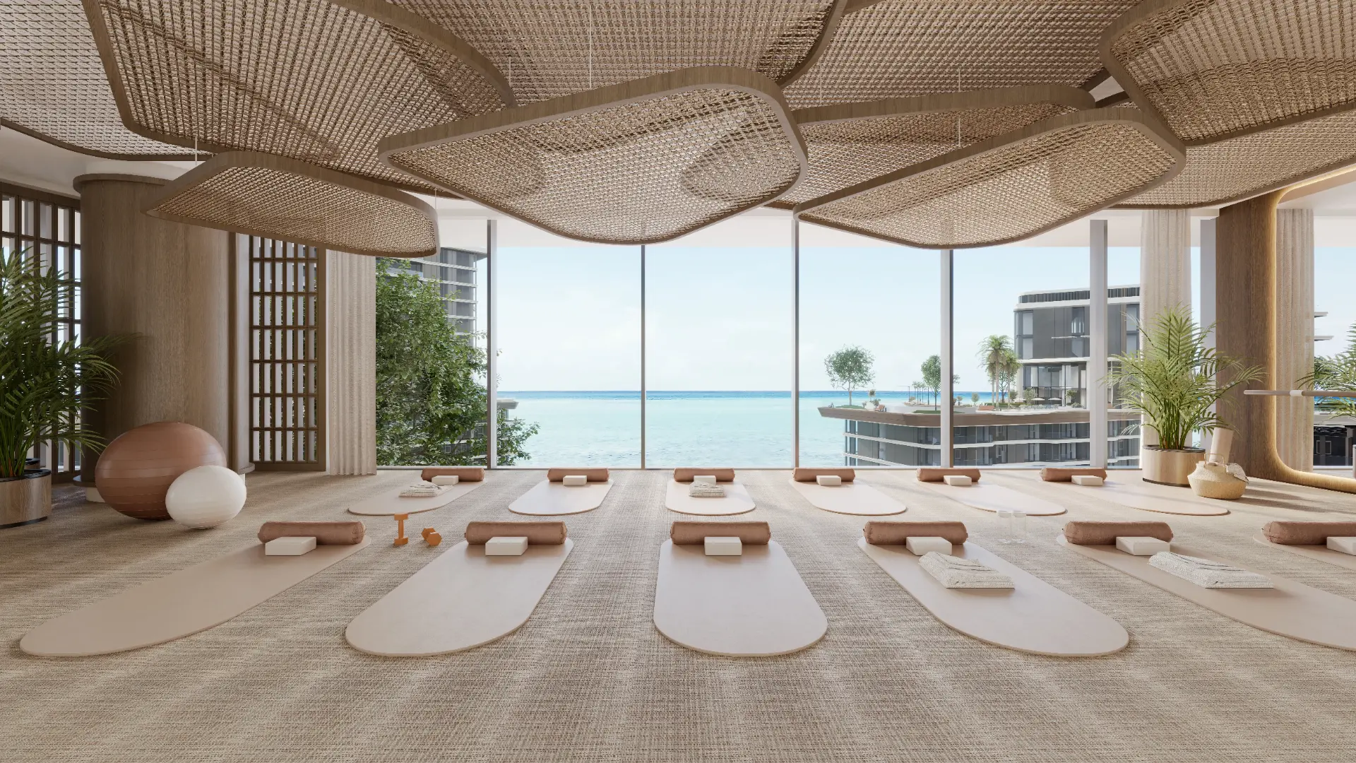 Espace yoga et bien-être de la résidence Costa Mare